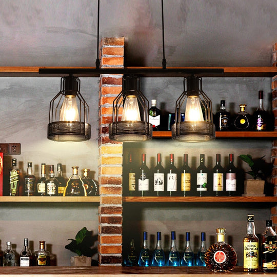 Retro Loft Chandelier 3 Heads 4 5 Industrial Style Living Room Bedroom Coffee Shop Dining Pendant