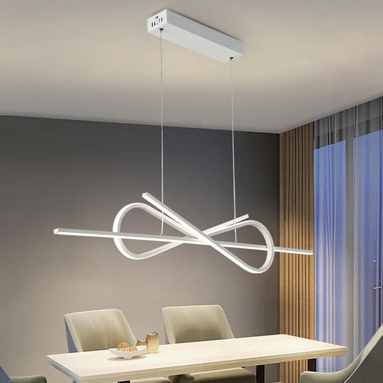 Modern Led Chandelier For Dining Room Shop Bar Kitchen Black/White Finish Pendant Lighting