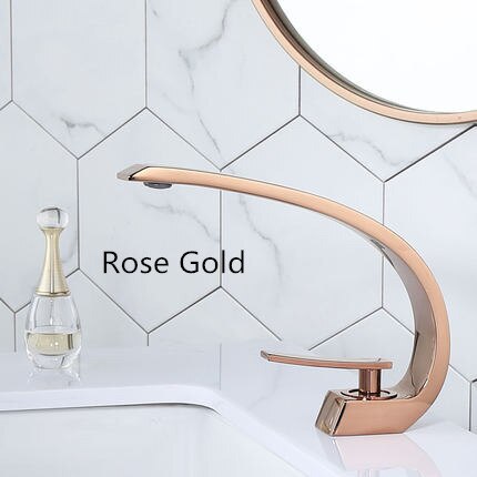 Bathroom Faucet Rose Gold Widespread Basin Black Tap Luxury Mixer Hot And Cold Shower Room Sink