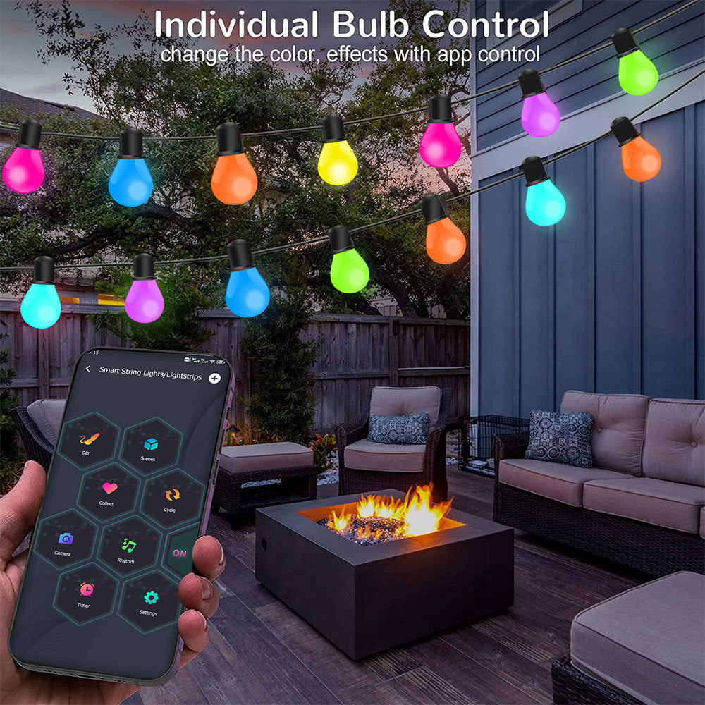 Bluetooth Led G40 String Lights: Vibrant Decor For Gazebos Gardens And Holidays String Lights