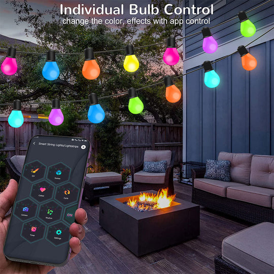 Bluetooth Led G40 String Lights: Vibrant Decor For Gazebos Gardens And Holidays String Lights