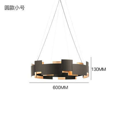 Post - Modern Industrial Pendant Lights Gold Black Iron Art Metal Suspension Luminaire Living Room