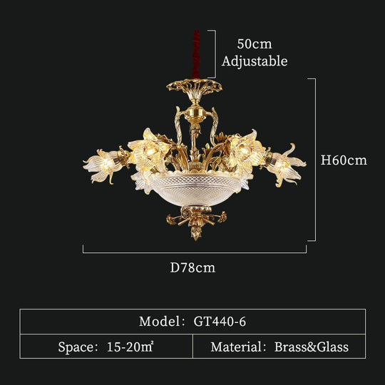 European New Design Led Glass Lampshade Light Brass Pendant Home Living Dining Room Chandelier