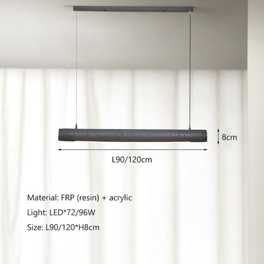 Nordic Minimalist Wabi Sabi Wind Led Strip Restaurant Bar Pendant Lights Home Decor Dining Room