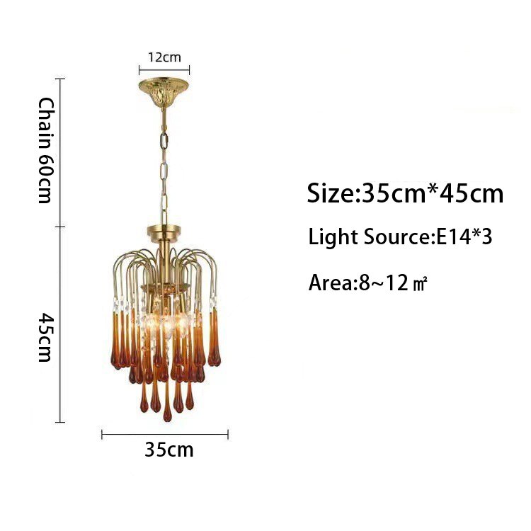 Eker - Retro Luxury Water Drop Pendant Chandeliers Chandelier
