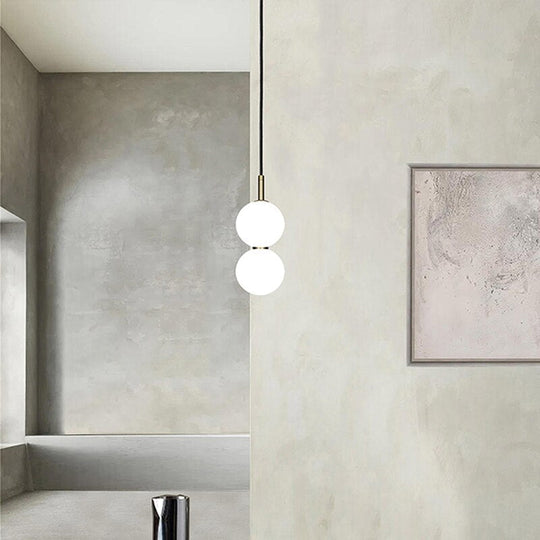 Duplex Stairwells Glass Pendant Light Post - Modern Lamp Bedside Living Room Bedroom Corridor
