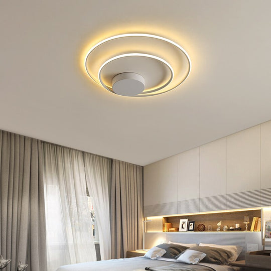 Nordic Led Ring Chandeliers Bedroom Main Lamp Simple Modern Personality Creative Lighting Art