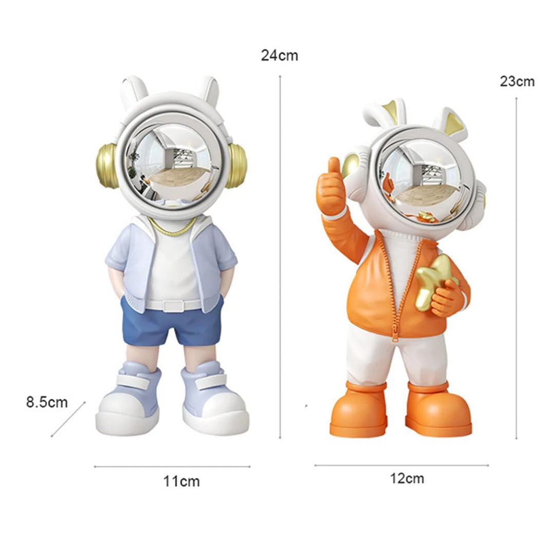 Nordic Resin Astronaut Sculpture Creative Home Decor Cartoon Animation Spaceman Doll Statue Living