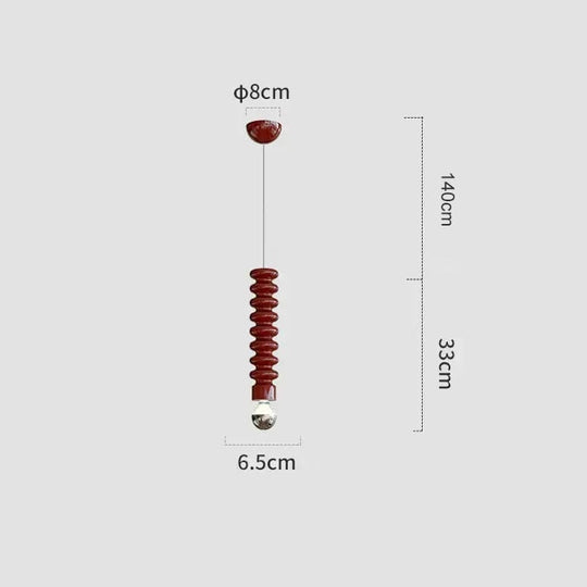 Creative Nordic Minimalist Bedside Pendant Lamp - French Style Bedroom Atmosphere Red Light