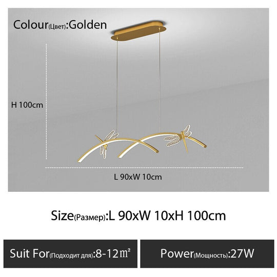 Restaurant Chandelier Light Luxury Creative Nordic Personality Long Strip Cafe Table Designer Bar
