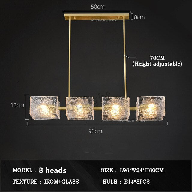 New Creative Crystal Chandelier Modern Luxury Living Room Restaurant Pendant Light Irregular Luster