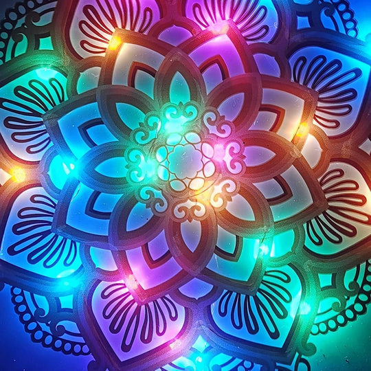Led Wall Light Mandala Yoga Room Lamp