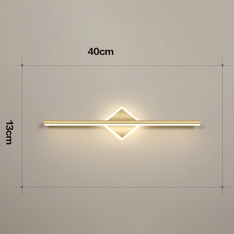 Nordic Led Light Luxury Bathroom Tressing Table Makeup Mirror Wall Lamps J-F / Warm White