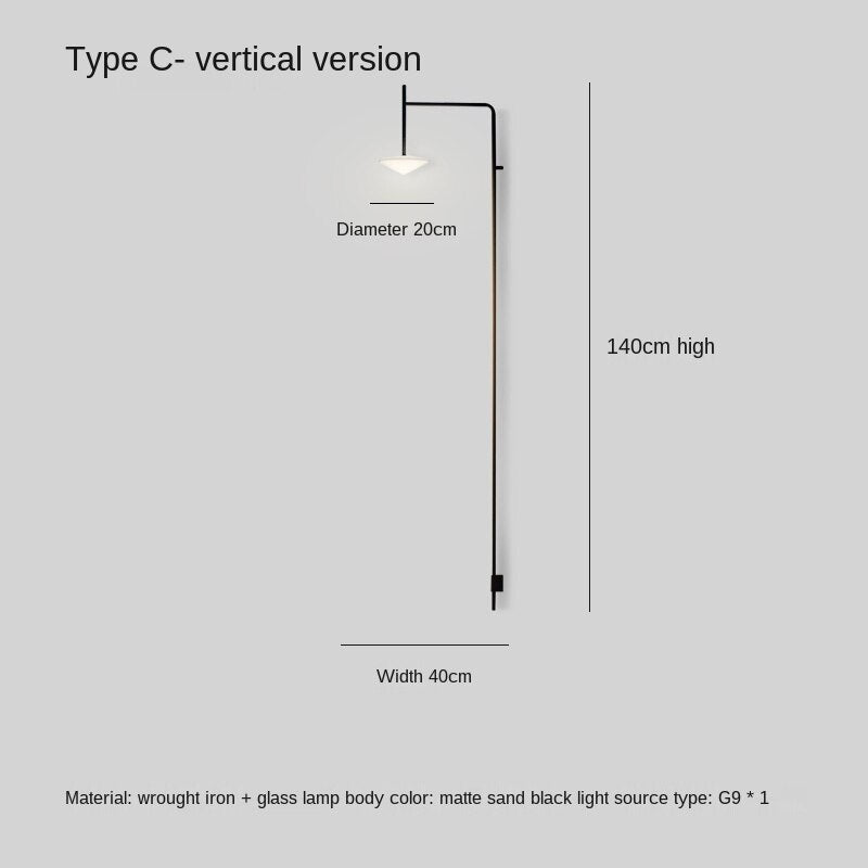 Nordic Led Wall Lamp Living Room Deocration Bathroom Light Background Corridor Long Rocker Arm C