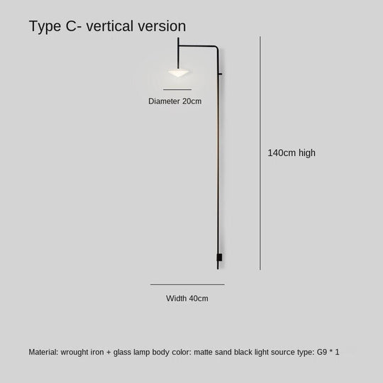 Nordic Led Wall Lamp Living Room Deocration Bathroom Light Background Corridor Long Rocker Arm C