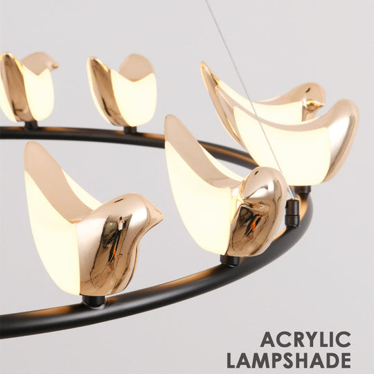 Modern Hallway Stair Led Pendant Lamp Light Creative Mounted Bird Wall Sconce Bedroom Bedside