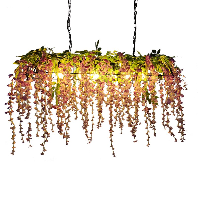 Simulation Flower Banquet Hall Bar Front Chandelier Clothing Store Cafe Window Green Plant Pendant