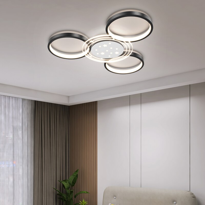 Simple And Modern Atmosphere Household Round Chandeliers Nordic Living Room Lamp New Creative