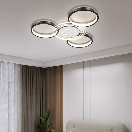 Simple And Modern Atmosphere Household Round Chandeliers Nordic Living Room Lamp New Creative