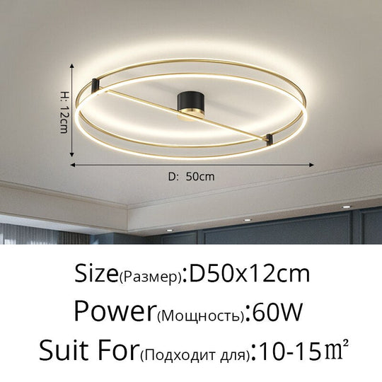 Recessed Led Ceiling Lights Simple Modern Bedroom Lamp Nordic Light Luxury Living Room Creative