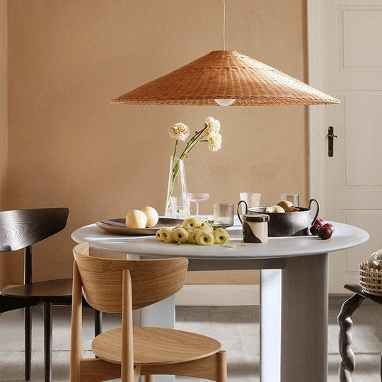 Kumi Japanese Retro Rattan Pendant Light - Artistic Design For Bedrooms Tea Houses And Kitchens