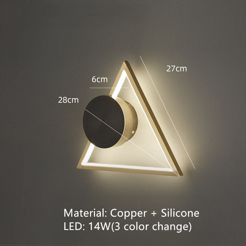 Nordic Art Circle Background Led Wall Lamp Romantic Home Round Ring Decor Livingroom Bedroom Aisle