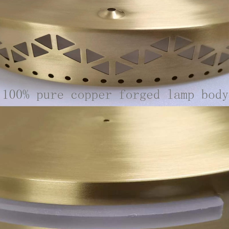 Pure Copper Lamp Body Led Lighting For Living Room Ceiling Light Bedroom Corridor Balcony Ceiling