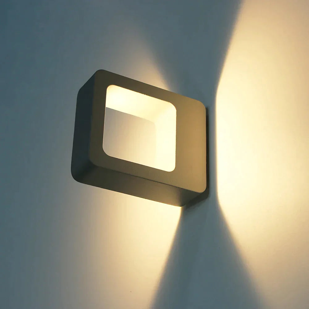 Outdoor Waterproof Wall Lamps Human Induction Lights Aluminum Black Gray Lamp Indoor Exterior Porch