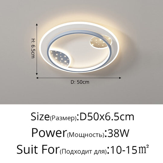 Simple Modern Led Chandeliers Atmosphere Living Room Ceiling Lamp Creative Starry Bedroom Whole