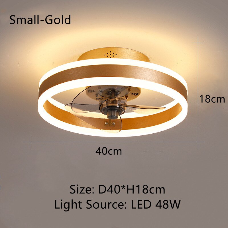 Nordic Modern Luxury Ceiling Fan Lamp - Compact And Creative Design With Remote Control B / 110V Fan