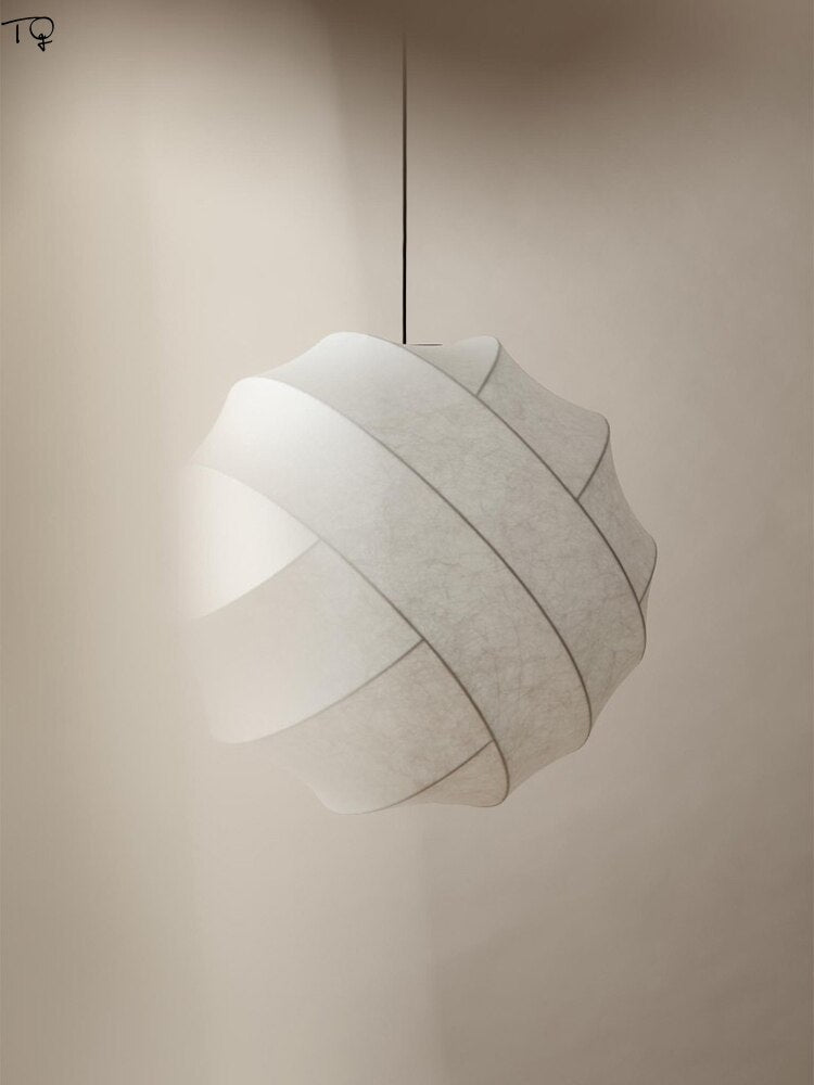 Italian Design Modern Silk Pendant Lights Cloth Hanging Lamp For Living/Dining Room Bedside Bedroom