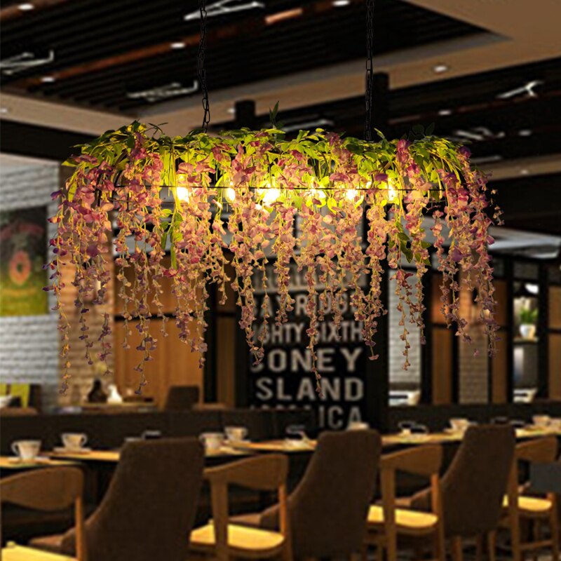 Simulation Flower Banquet Hall Bar Front Chandelier Clothing Store Cafe Window Green Plant Pendant