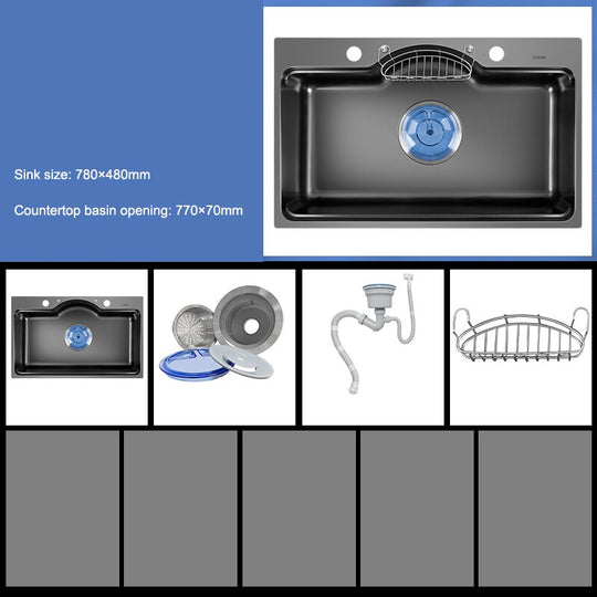 Nano 304 Stainless Steel Vegetable Sink For Kitchen Household Undercounter Basin Voppo Evier