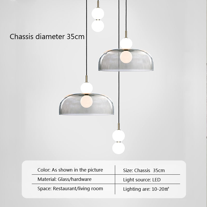 Duplex Stairwells Glass Pendant Light Post - Modern Lamp Bedside Living Room Bedroom Corridor