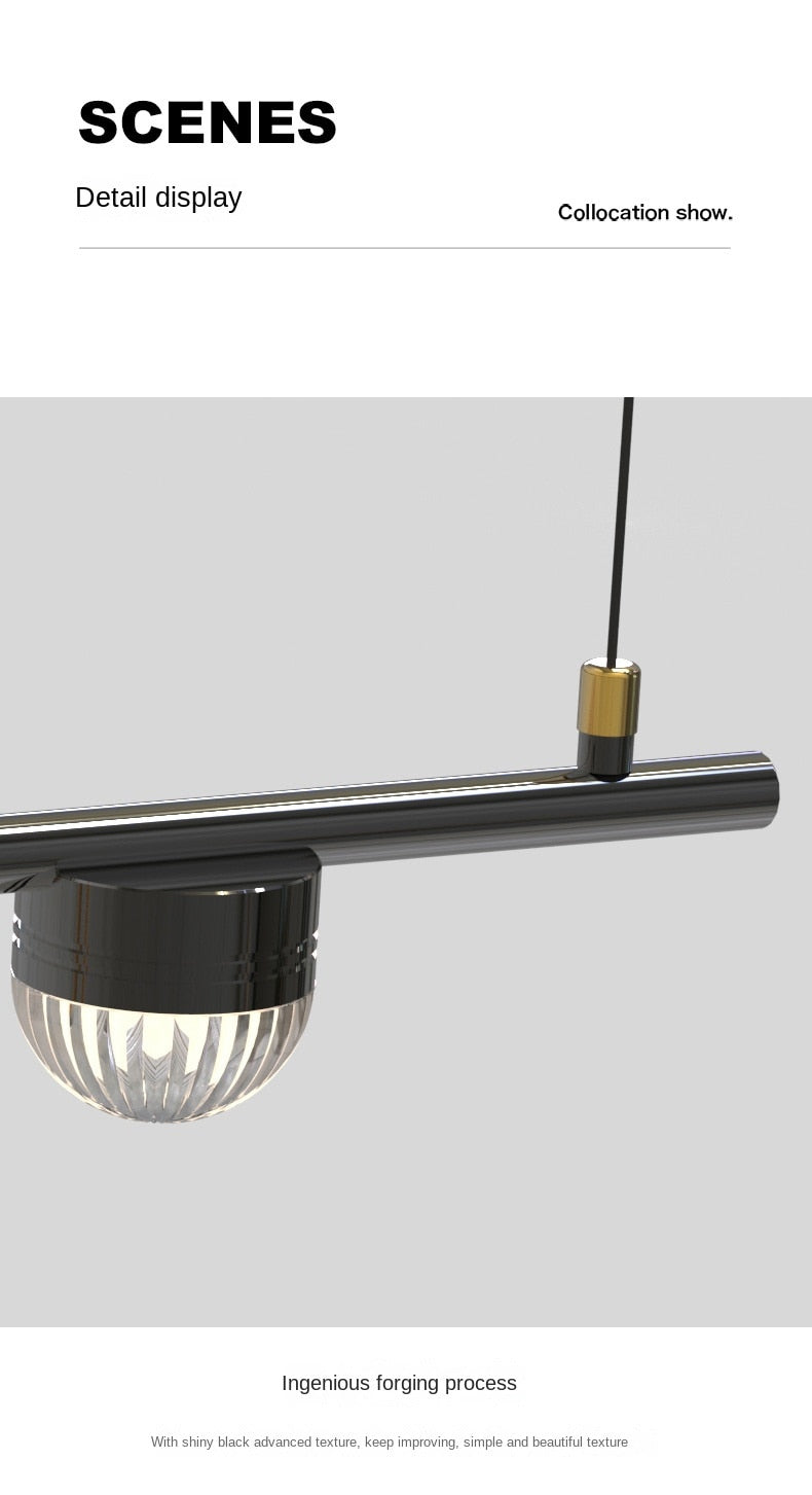Creative Restaurant Pendant Lamp Northern Europe Simple Long Bar Front Light Luxury Personality