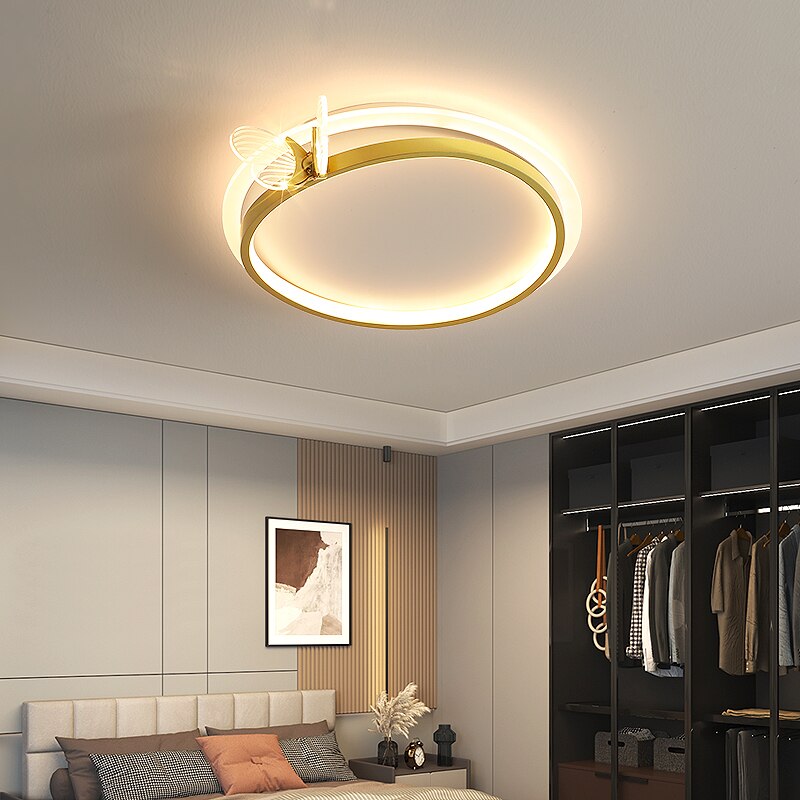 Modern Butterfly Living Room Ceiling Lights Simple Home Bedroom Lamp Nordic Personality Creative