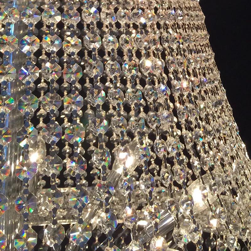 Empire Gold Crystal Chandelier - Elegance For Foyer Kitchen Island And Staircase Chandelier