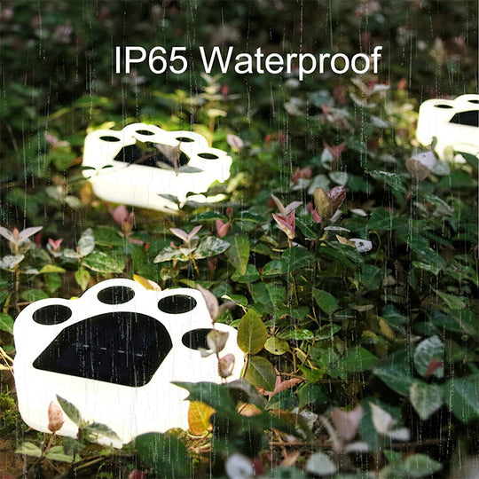 1/4Pcs Waterproof Led Solar Bear Paw Ground Light Outdoor Street Garden Wall Lamp Path Decoration