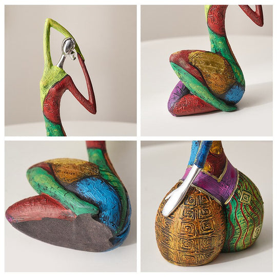 Abstract Art Resin Woman Sculpture: A Modern & Vibrant Touch For Home Decor Items