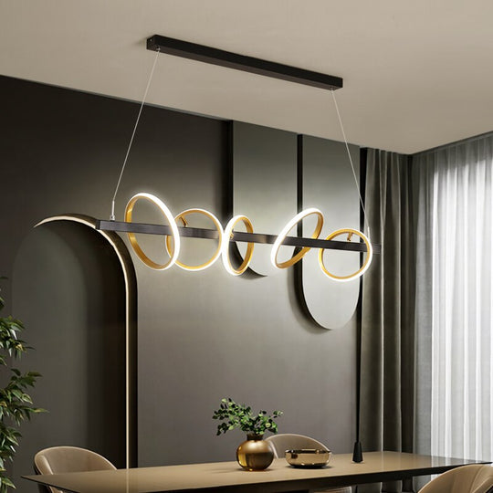 Nordic Modern Restaurant Led Hanging Light Industrial Pendant Lamps Indoor Lighting For Dining