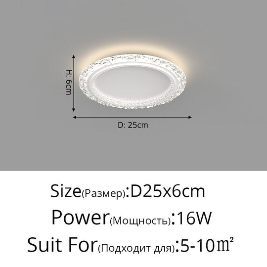Modern Minimalist Acrylic Round Led Ceiling Lamp Home Fashion Atmosphere Gold Chandeliers Nordic