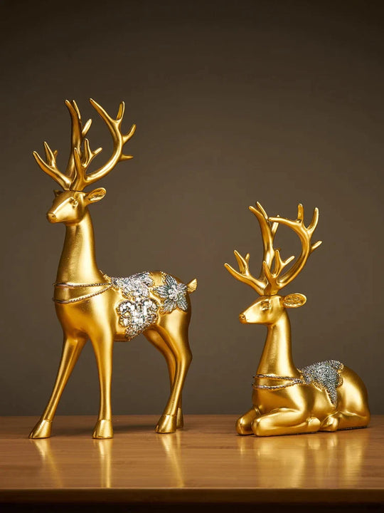 2Pscandinavian Deer Decoration Porch Cabinet Living Room Tv Small Furniture Housewarming Gift Home