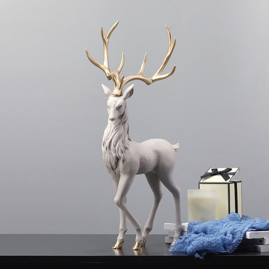 Elegant Black Deer Decoration: Reindeer Ornaments For Shelf And Living Room Craft Furnishings Elk