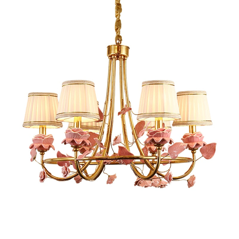 Château D’or - French All - Copper Living Dining Room Chandelier European Luxury Atmosphere