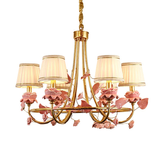 Château D’or - French All - Copper Living Dining Room Chandelier European Luxury Atmosphere