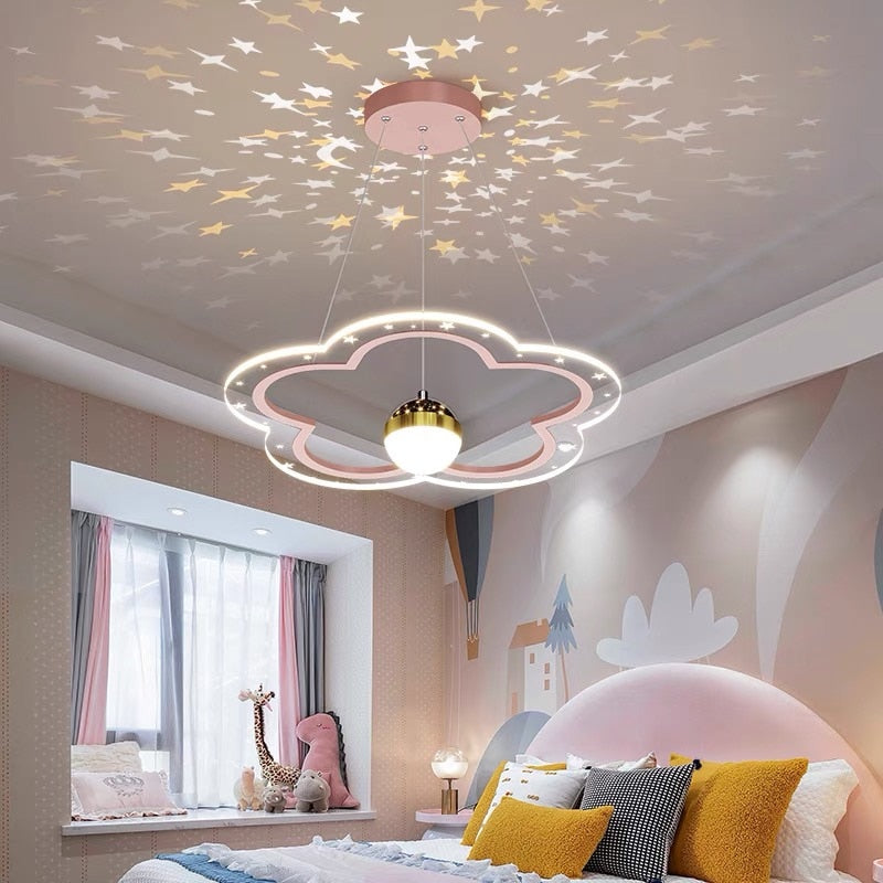Modern Led Starry Sky Art Deco Chandelier For Bedroom Pendant Lighting