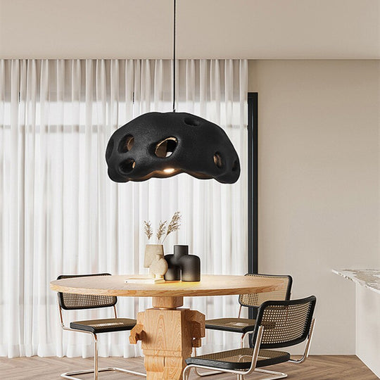 Nordic Wabi - Sabi Cream Pendant Light - Designer Led Decor Lamp For Restaurants Living Rooms