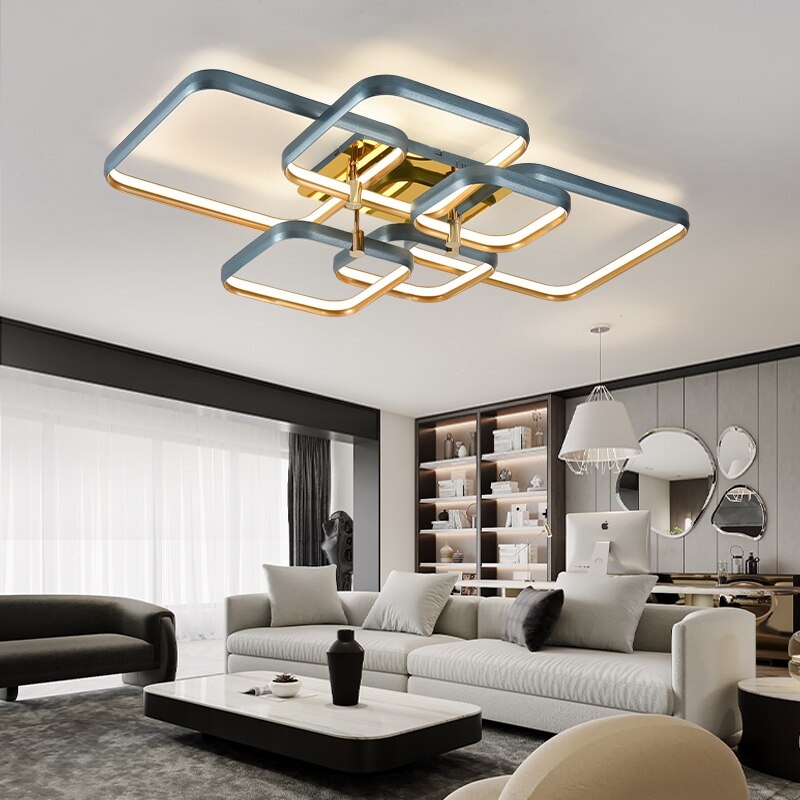 New Living Room Chandeliers High-Grade Aluminum Hall Ceiling Lamp Bedroom Modern Whole House Package