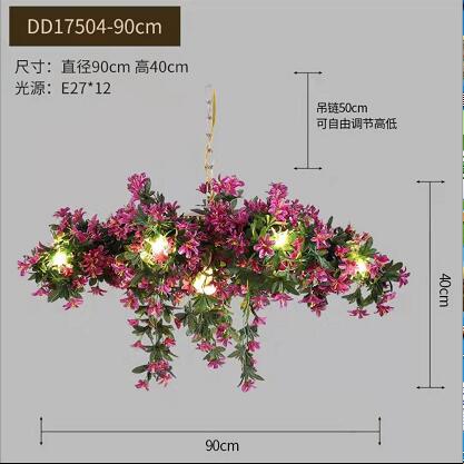 Music Dining Bar Flower Chandelier Net Red Shop Plant Pendant Light Innovative Artistic Lighting