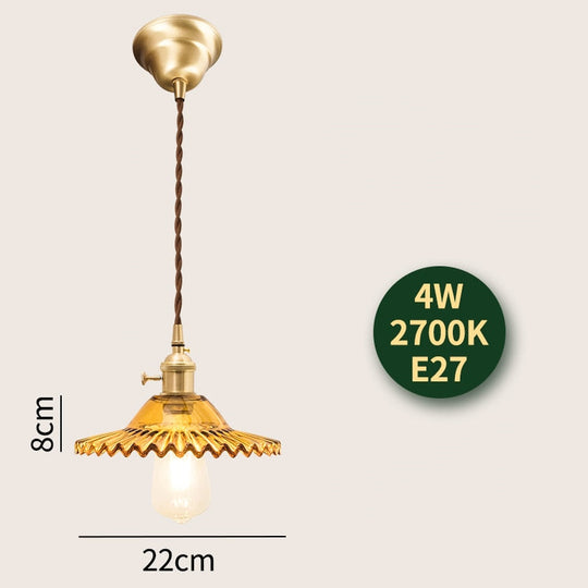 Nordic Modern Led Hanging Lights Fixtures Glass Lampshade Copper Socket Home Indoor Decor Japan